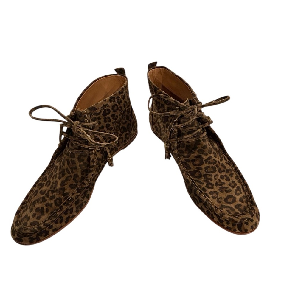 Aerin Brown Leopard Ankle Booties